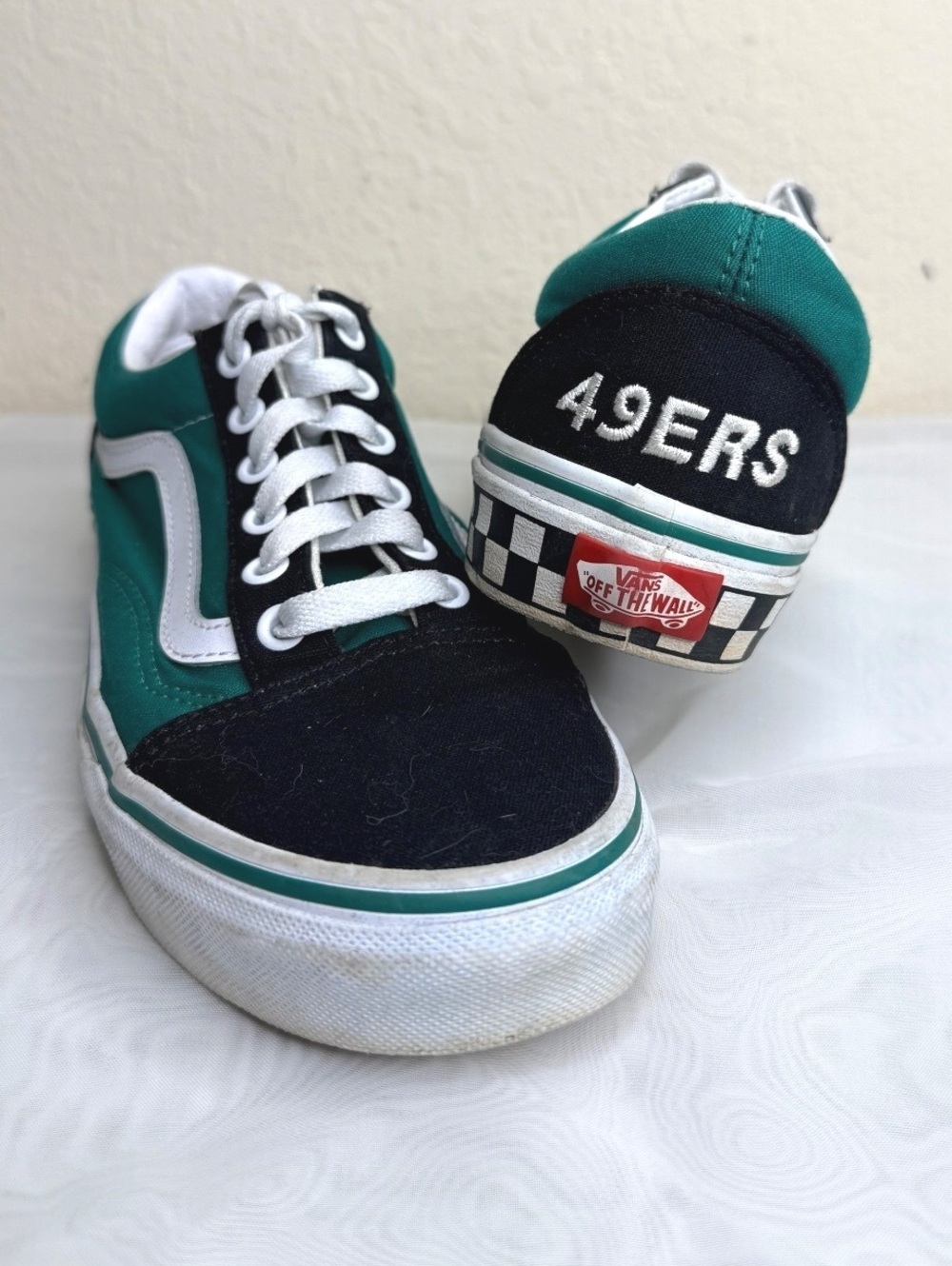 Vans Old Skool Custom UNC Charlotte 49ers Sneakers Women’s 7.5 Green Black